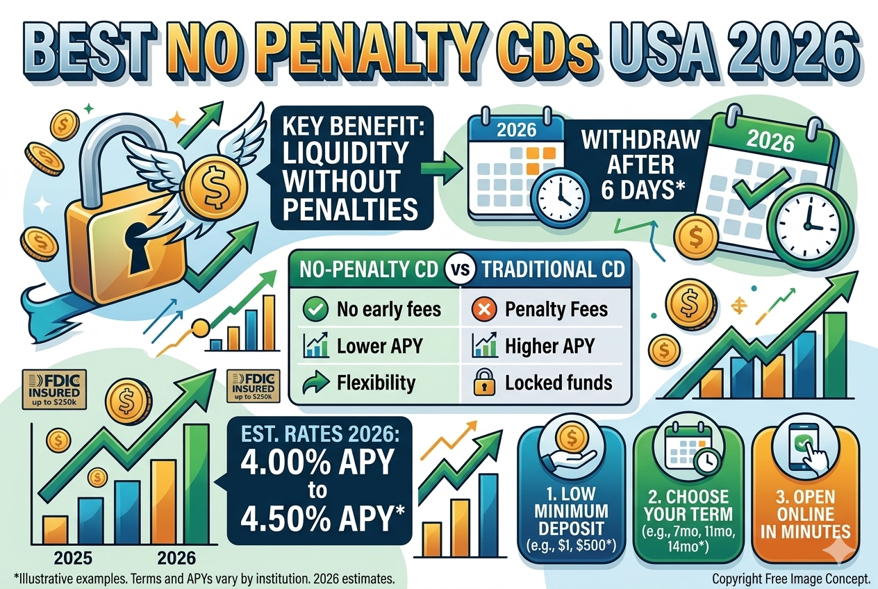 Best No Penalty CDs USA 2026